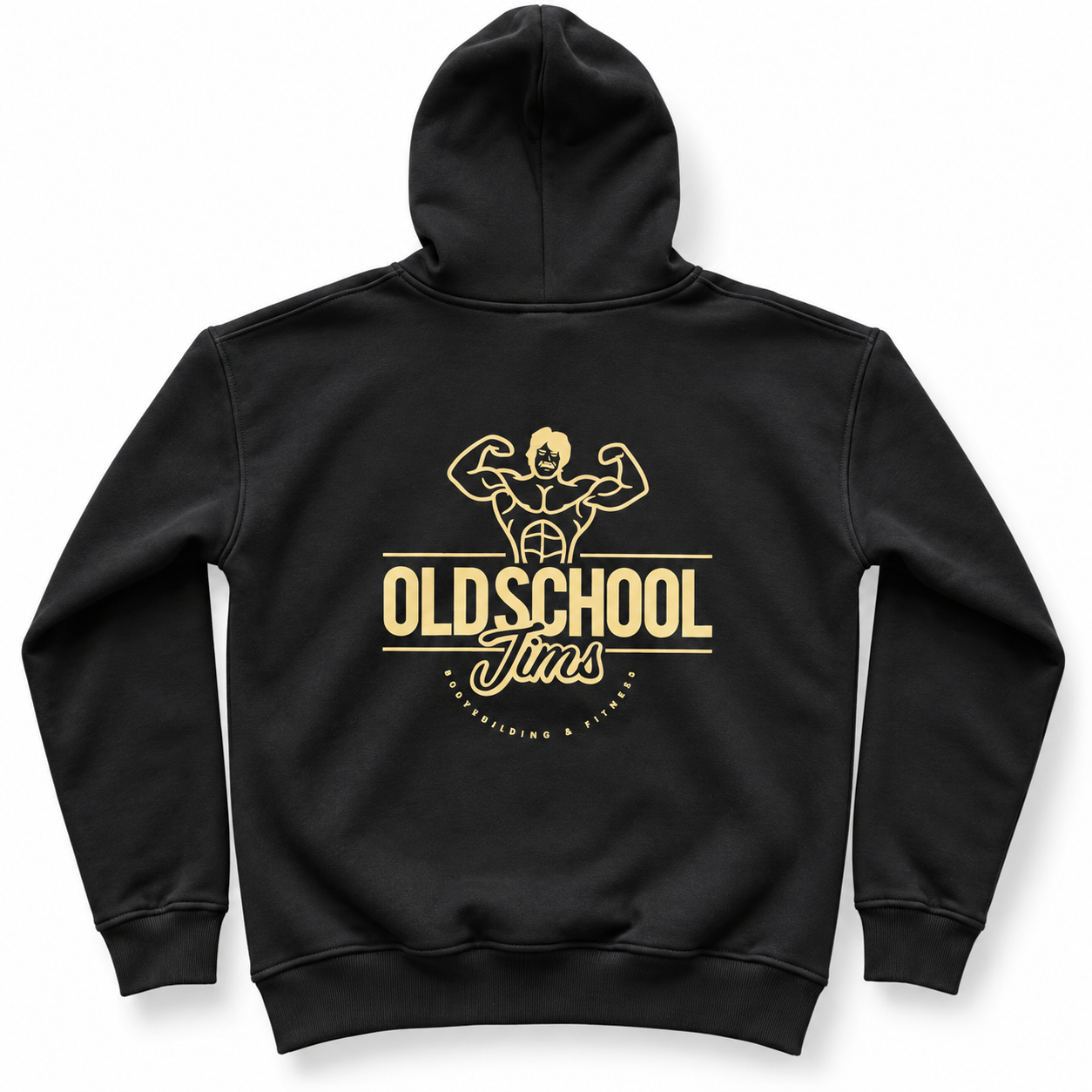 Black Oversized Old School Jim's Luxury Hoodie - Image 2