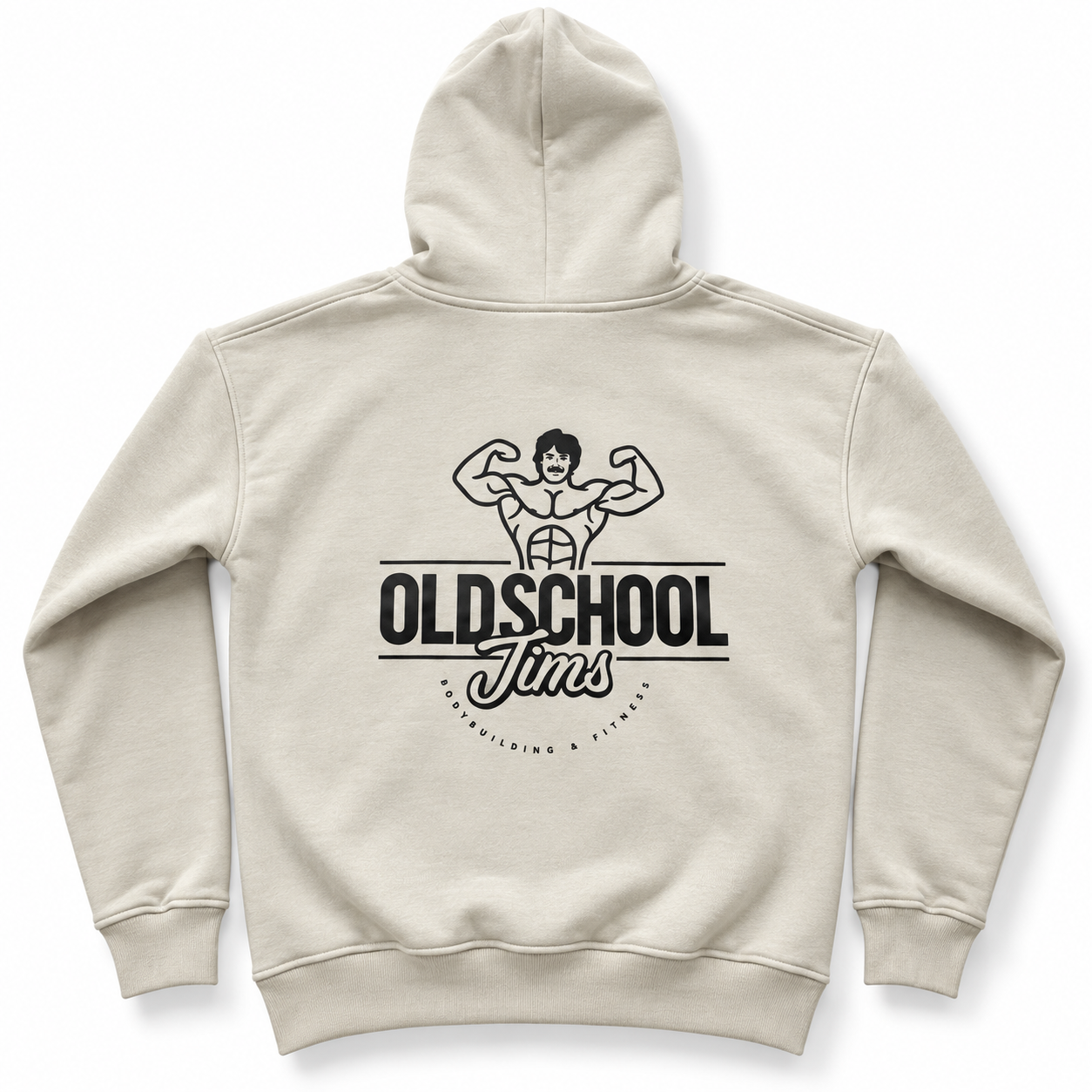 Sand Oversized Luxury Old School Jim's Hoodie - Image 2