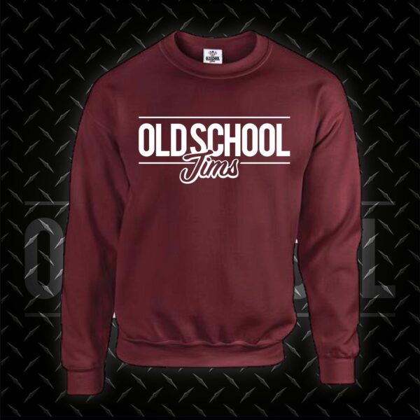BURGUNDY LARGE PRINT SWEATER