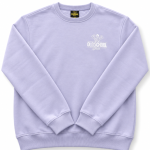 Purple Old School Jim's Small Print Sweater