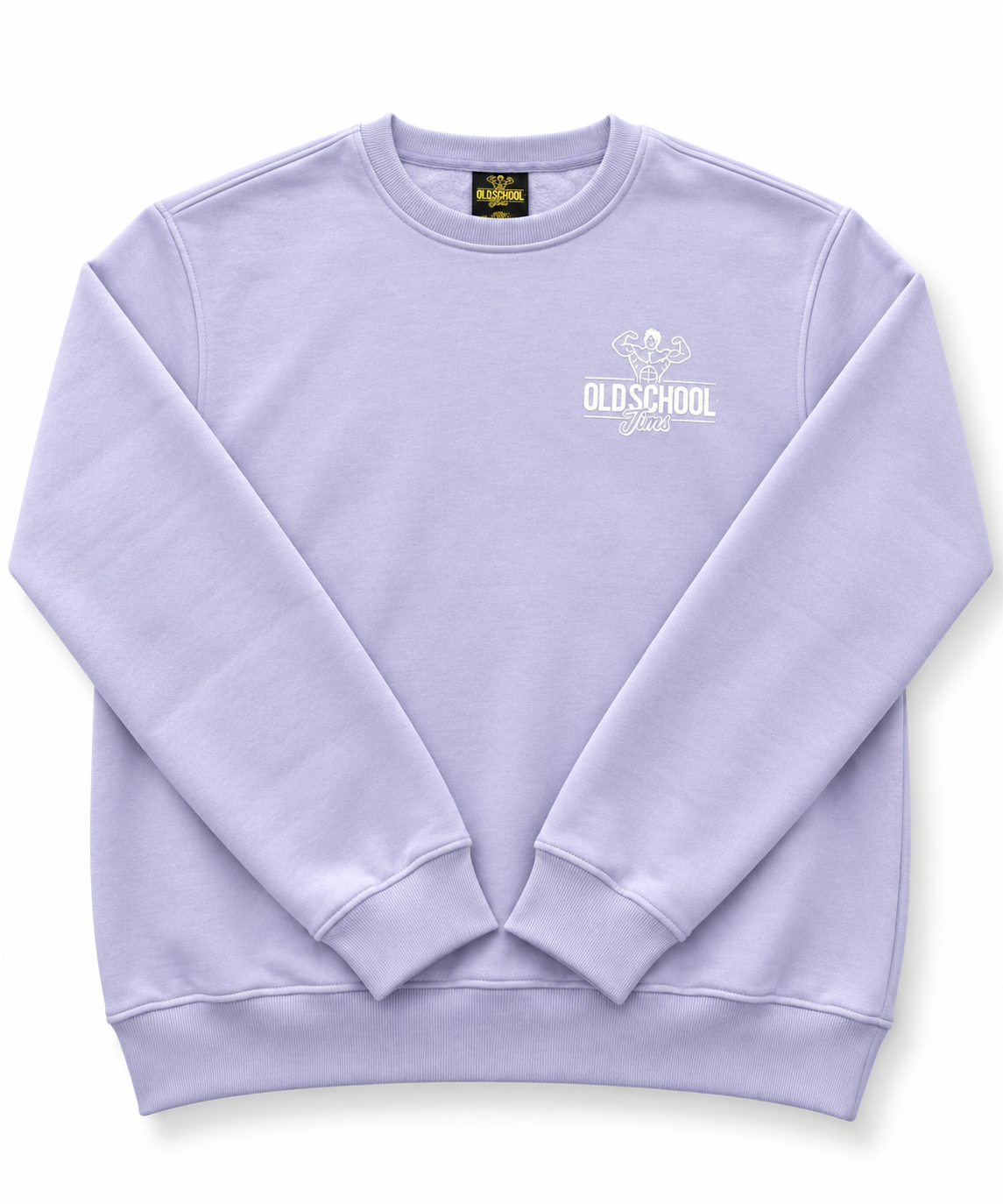 Purple Old School Jim's Small Print Sweater