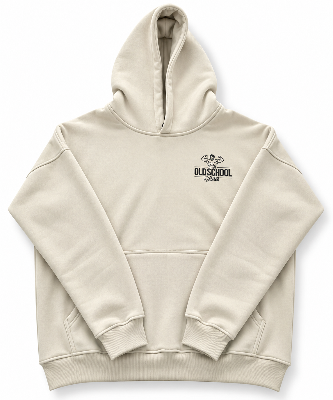 Sand Oversized Luxury Old School Jim's Hoodie