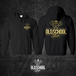 BLACK ZIPPED HOODIE