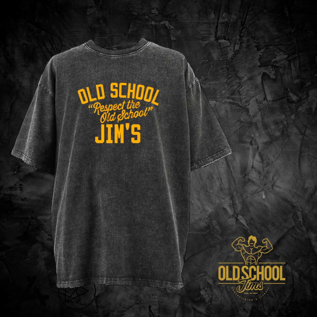 "Respect the Old School" - Oversized acid washed t-shirt